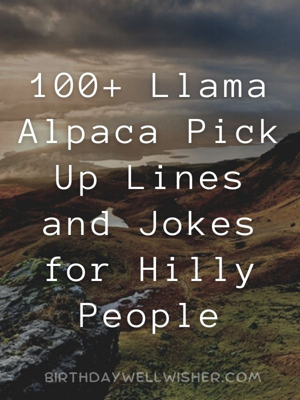 100+ Llama Alpaca Pick Up Lines and Jokes for Hilly People